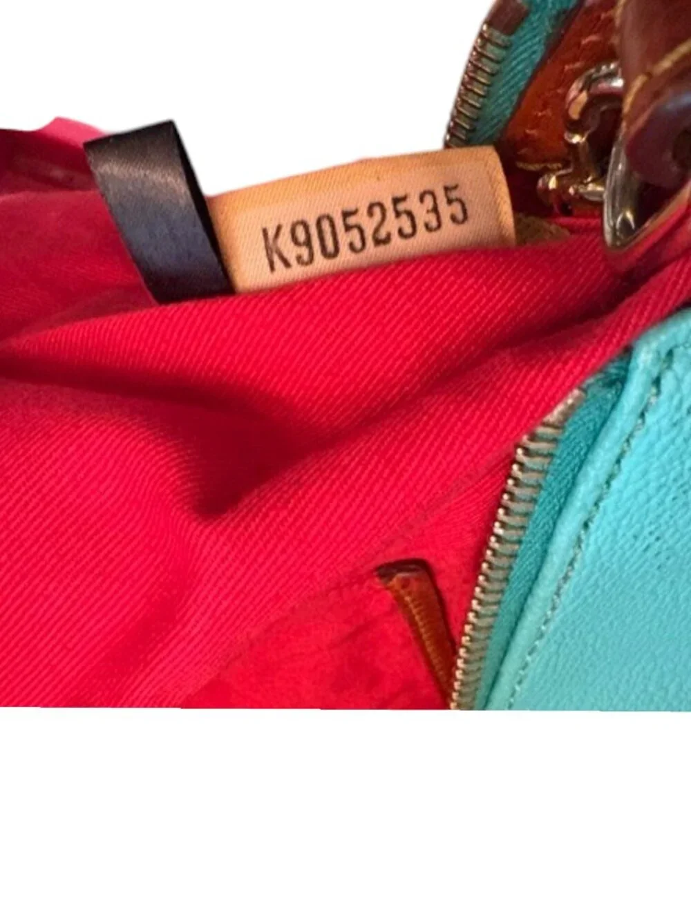Dooney & Bourke Pebble Green Solid Satchel Top Handle Zip, Brown Trim Gold